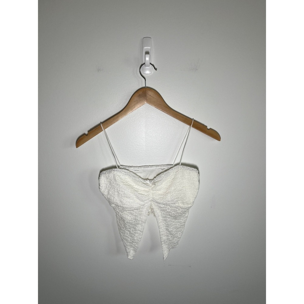 Y2K Babydoll Fairy Boho Cottage Womens Top White S Asymmetrical‎ Festival